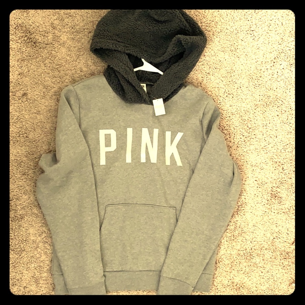 PINK hoodie with furry hood